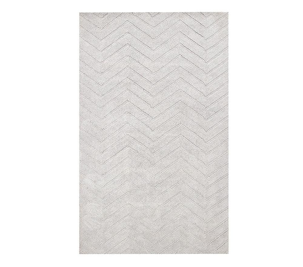 Stain Resistant Plush Chevron Rug